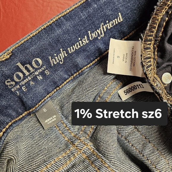 Soho High Waist Boyfriend Ankle/Crop w/Matching Belt sz6 w/Stretch E.U.C - Picture 2 of 8